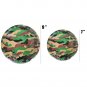Serves 30 | Complete Party Pack | Camouflage Party Supplies | 9"" Dinner Paper Plates | 7""