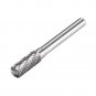 uxcell Tungsten Carbide Rotary Files 1/4"" Shank, Double Cut Top Toothed Cylinder Shape Ro
