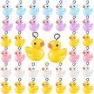 100 Pieces Mini Resin Little Ducks Duck Shape Slime Charms 5 Colors Duck Jewelry Ornament