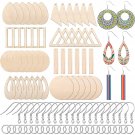 198 Pieces Wooden Dangle Earring Making Kit, Including 48 Pieces Wooden Diy Pendants 100 