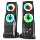 Gs01 Computer Speakers, Wired Rgb Gaming Speakers For Computer Laptop Desktop,2.0 Channel
