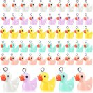 60 Pieces Duck Charms Small Duck Shape Pendants Colorful Resin Duck Charms Mini Resin Duc