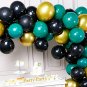 Teal Gold Balloons For Turquoise Gold Black Birthday Decorations For Women 30Pcs Teal Gol