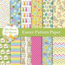 12 Designs Easter Pattern Paper Pack 24 Sheet Easter Egg Bunny Chick Pastel Scrapbook Spe