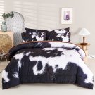 Cow Print Comforter Set Queen Size, 8Pcs Cow Fur Print Bed In A Bed, Western Highland Cow