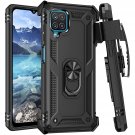 For Samsung Galaxy A12 Case With Belt Clip Holster,Military Grade Heavy Duty Phone Case [
