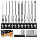 33Pc 2.9"" Long Torx & Hex Head Allen Wrenches Drill Bits Set Metric And Sae, Deep Reach I