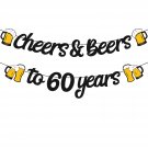 60Th Birthday Decorations Cheers To 60 Years Banner For Men Women 60S Birthday Backdrop W
