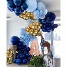 159Pcs Diy Balloons Garland With Navy Blue Macaron Blue Metallic Gold Balloon Arch Garlan