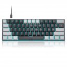 60 Percent Mechanical Gaming Keyboard, Gray&Black Mixed Color Keycaps Gaming Keyboard Wit