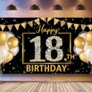 18Th Birthday Decorations Backdrop Banner, Happy 18Th Birthday Decorations For Girls/Boys