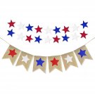 4Th Of July Decoration Banner- Red White And Blue Patriotic Garland Banner For 4Th Of Jul