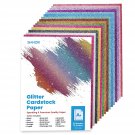 Glitter Cardstock Paper 110Lb. 300 Gsm - 30 Sheets - 15 Colors - A4 Heavyweight Glitter P