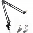 Sm7B And Mv7 Boom Arm, Heavy Duty Mic Arm Desk Mount Adjustable Suspension Mic Stand Comp