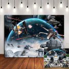 Universe Wars Science Fiction Photography Backdrop Vinyl 7X5Ft Black Star Galaxy Photo Ba