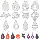 12 Pieces Halloween Earring Cutting Dies Leather Teardrop Earring Dies Halloween Decorati