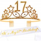 17Th Birthday Gifts For Girl, 17Th Birthday Tiara And Sash, Happy 17Th Birthday Party Sup