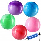 6 Pieces Marbleized Bouncy Balls And Pump With Air Needle Colorful Bouncy Toys Balls Clou