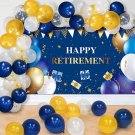 81 Pieces Navy Blue And Gold Retirement Party Supplies Decorations Included 80 Pieces 12'