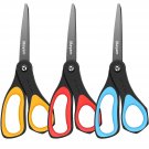 Scissors, 3 Pack 8"" All-Purpose Titanium Non-Stick Scissors, Comfort Grip Sharp Nonstick 