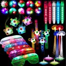 74 Pcs Light Up Toy Party Favors Glow In The Dark Party Supplies For Kid Adults With 44 F