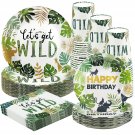 Safari Birthday Decorations Dinnerware Set - Where The Wild Things Are Party Supplies Inc