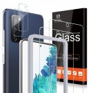 [2+2 Pack] 2 Pack Tempered Glass Screen Protector + 2 Pack Camera Lens Protector Compatib
