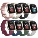 8 Pack Silicone Bands Compatible With Fitbit Versa 3 Bands And Fitbit Sense Bands, Classi