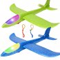 BooTaa 2 Pack 17.5"" LED Airplane Toys, Large Throwing Foam Plane, 2 Flight Mode Glider,Fl