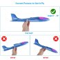 BooTaa 2 Pack 17.5"" LED Airplane Toys, Large Throwing Foam Plane, 2 Flight Mode Glider,Fl