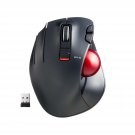 ELECOM Upgrade Left-Handed 2.4GHz Wireless Easy Thumb Control Trackball Mouse, Ergonomic 