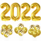Gold Happy New Year Decorations Set - Big 40 Inch Gold 2022 Balloons | New Years Eve Part