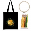 Embroidery Kit For Beginners With Pattern Canvas Tote Bag,Diy Needlepoint Kits For Adults