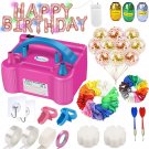 208Pcs Electric Balloon Pump Set, Balloon Blower With 12In And 5In Party Balloons, Portab