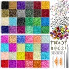 35000Pcs 2Mm Glass Seed Beads For Jewelry Making Kit Small Bead Craft Set For Bracelets N