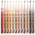 Art Skin Tones Art Markers, Acrylic Paint Pens Set Of 12 Skin Colors Paint Markers For Ro