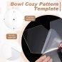 3 Pieces Bowl Cozy Pattern Template 8/10/12 Inch Clear Acrylic Bowl Wrap Sewing Pattern T