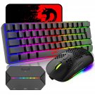 4 In 1 Wireless Gaming Keyboard Mouse And Converter With Rgb Backlit Mini 61Key Ergonomic