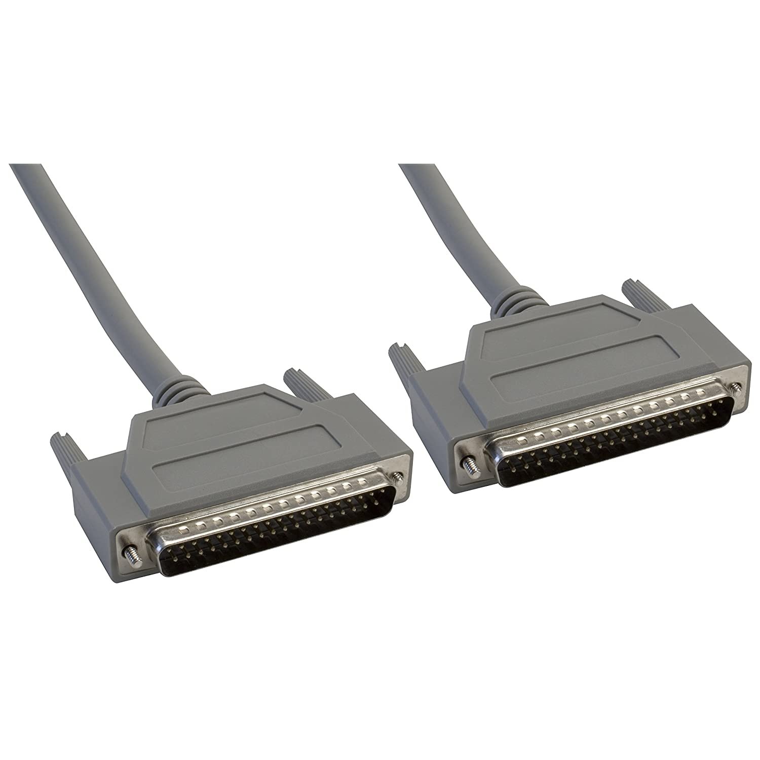 Amphenol CS-DSSMDB37MM-002.5 37-Pin DB37 D-Sub Cable, Shielded, Male/Male, 2.5', Gray
