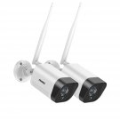 [ 2 Pack] ANNKE 2K Add-On Wi-Fi Outdoor Security Cameras, 3MP Wireless Surveillance IP Ca