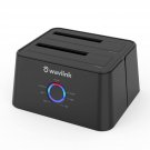 WAVLINK USB 3.0 and USB C to SATA Dual-Bay External Hard Drive Docking Station for 2.5/3.5 Inch HD