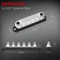 12V Bus Bar 6 X 5/16"" (M8) Terminal Studs 12 Volt Power Distribution Block With Cover Battery Bus 