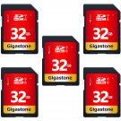 32Gb 5 Pack Sd Card Uhs-I U1 Class 10 Sdhc Memory Card High Speed Full Hd Video Canon Nikon Sony P