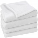 Fleece Blanket Cal King Size White 300Gsm Luxury Fuzzy Soft Anti-Static Microfiber Bed Blanket (10