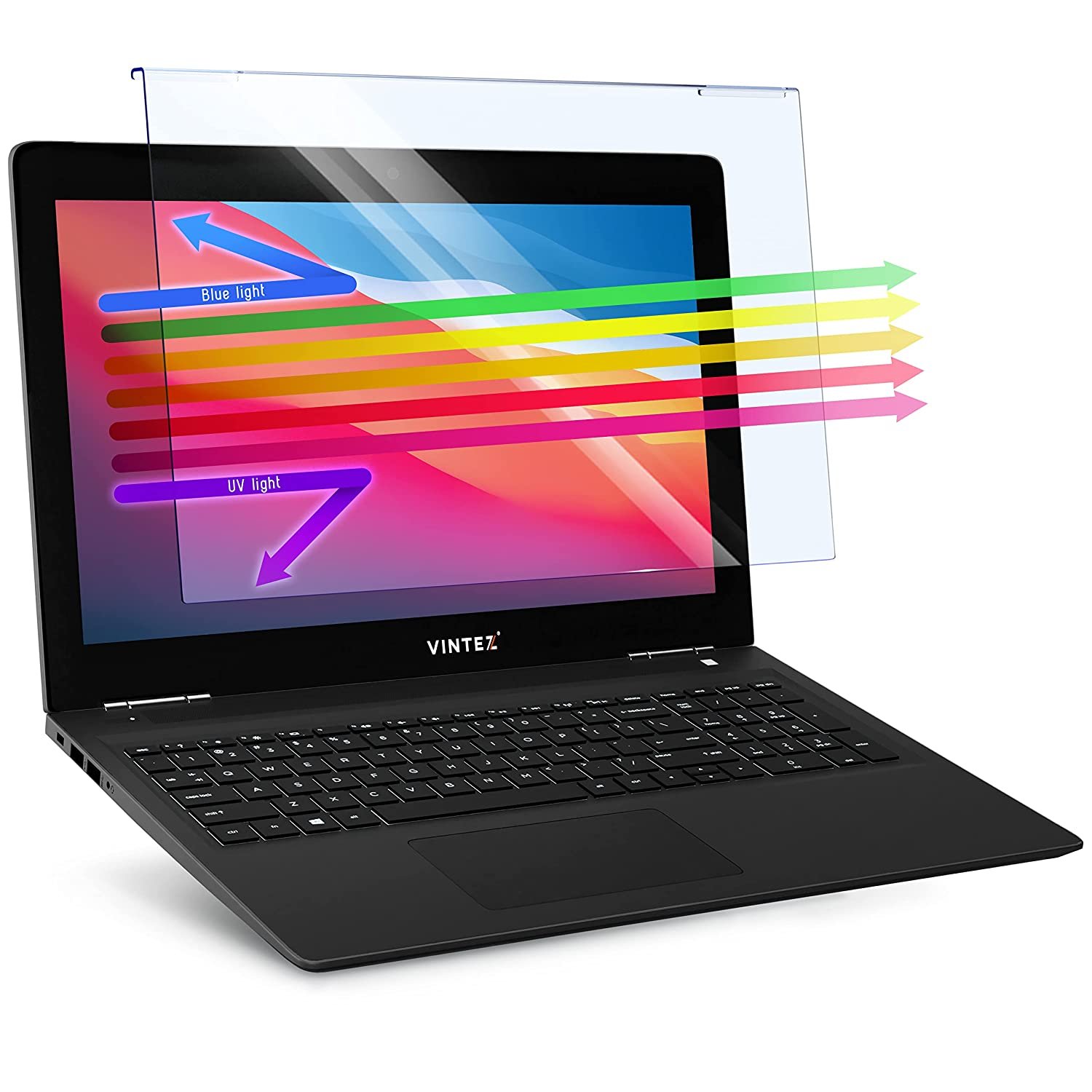 Blue Light Blocking Screen Protector Panel For 15.6 Inch Diagonal Led Pc Laptop AntiUv Eye Protec