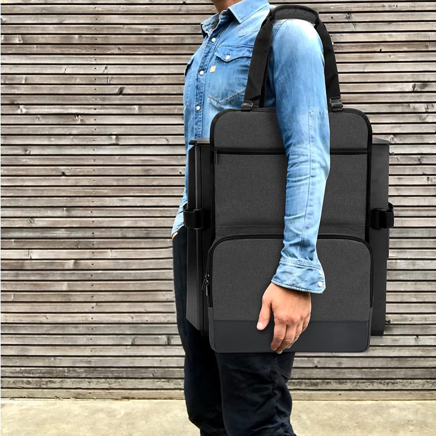 Pc Tower Carrying Strap With Handle, Desktop Carrying Case With Pockets