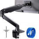 HUANUO Single Monitor Arm, Gas Spring Monitor Desk Stand, Adjustable Swivel Mount with USB, Vesa B