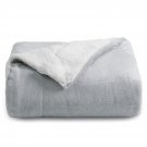 Sherpa Fleece Throw Blanket For Couch - Light Grey Thick Fuzzy Warm Soft Blankets And Throws For S