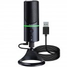 Usb Microphone, Condenser Gaming Mic For Mac/Windows/Desktop/Laptop, Plug & Play, Headphone Jack, 