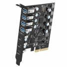 7-Ports Usb 3.2 Gen 2 Pci Express (Pcie) Expansion Card With 10 Gbps (4 Type-A And 3 Type-C Ports)